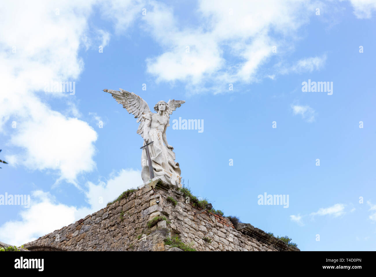 Comillas, Spain L'Àngel Exterminador by Catalan sculptor Josep Llimona