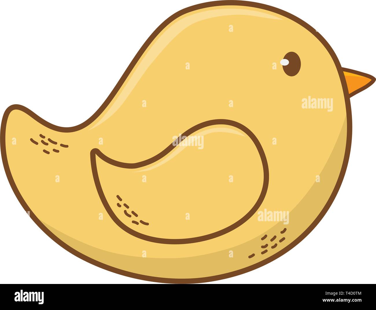 cute baby shower element rubber duck toy cartoon vector illustration ...
