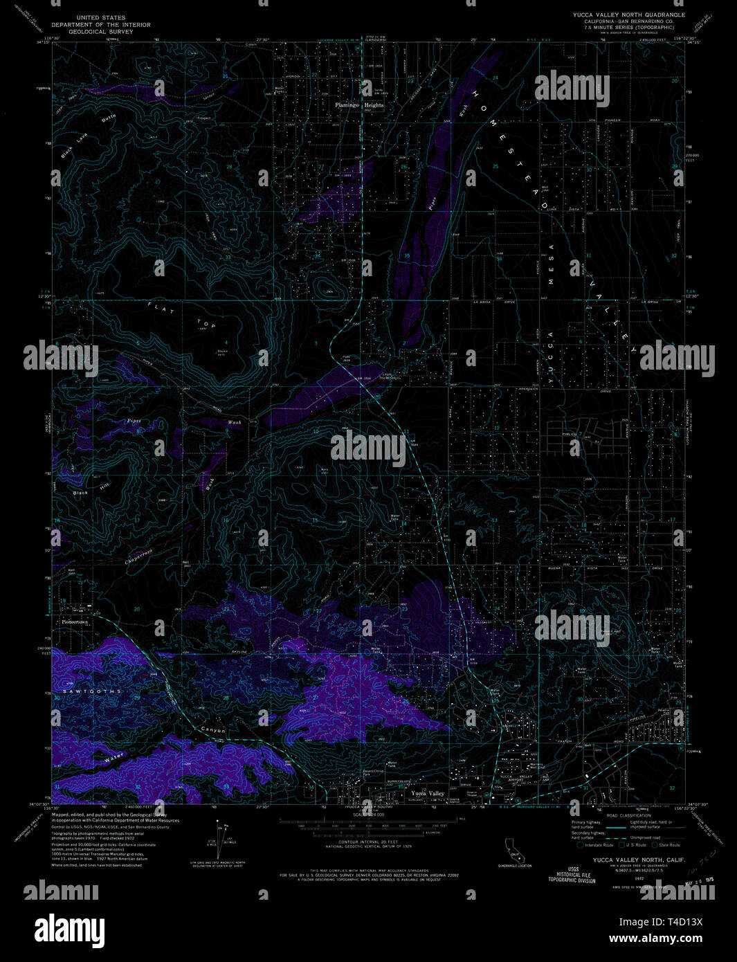 Map of yucca valley hires stock photography and images Alamy