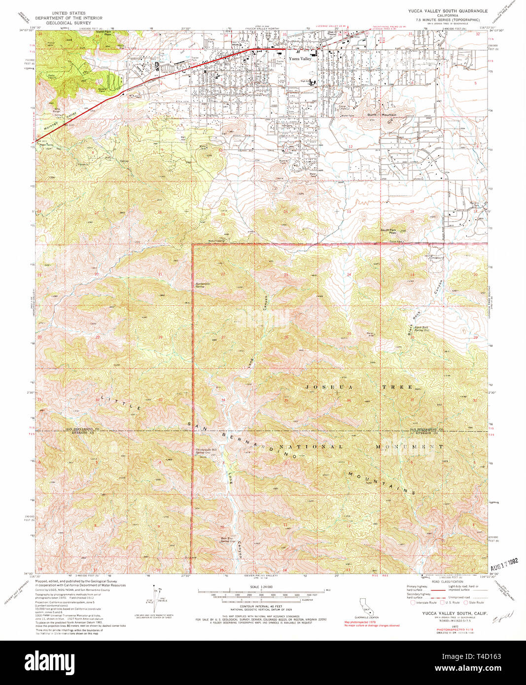 Yucca valley map Cut Out Stock Images & Pictures Alamy