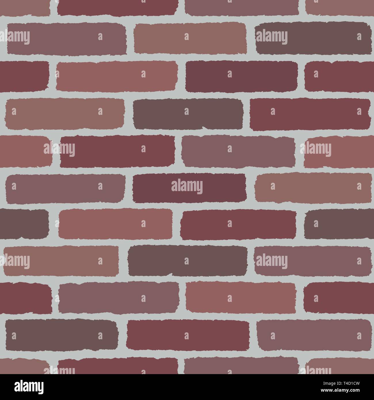 Red Brick wall texture seamless pattern. Vector illustration background ...
