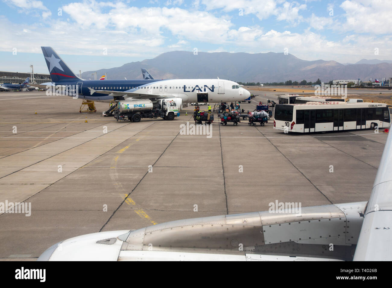 Planes at Santiago airport, Chile Stock Photo Alamy