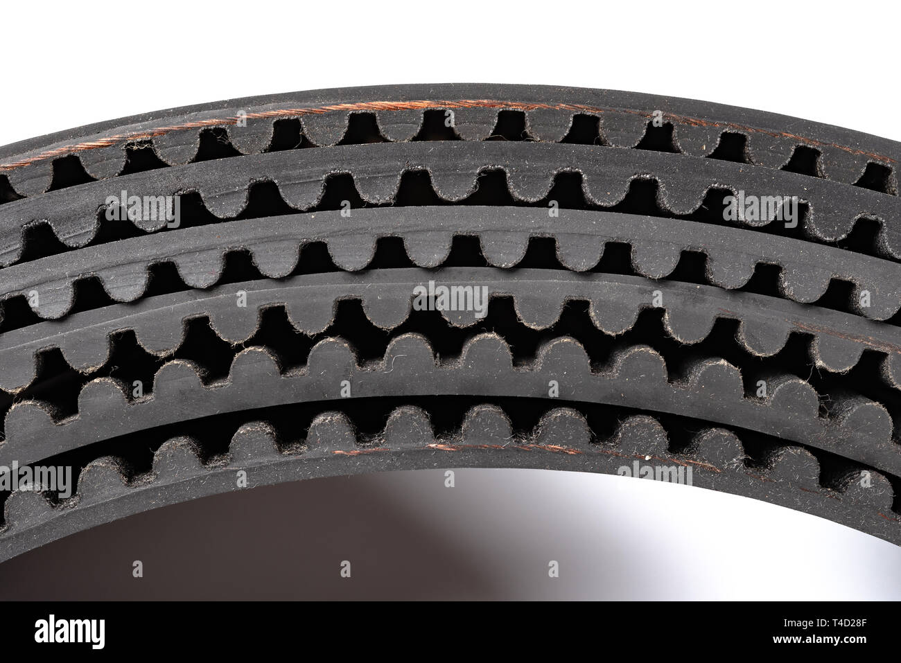 curved rubber belt gears close up Stock Photo Alamy