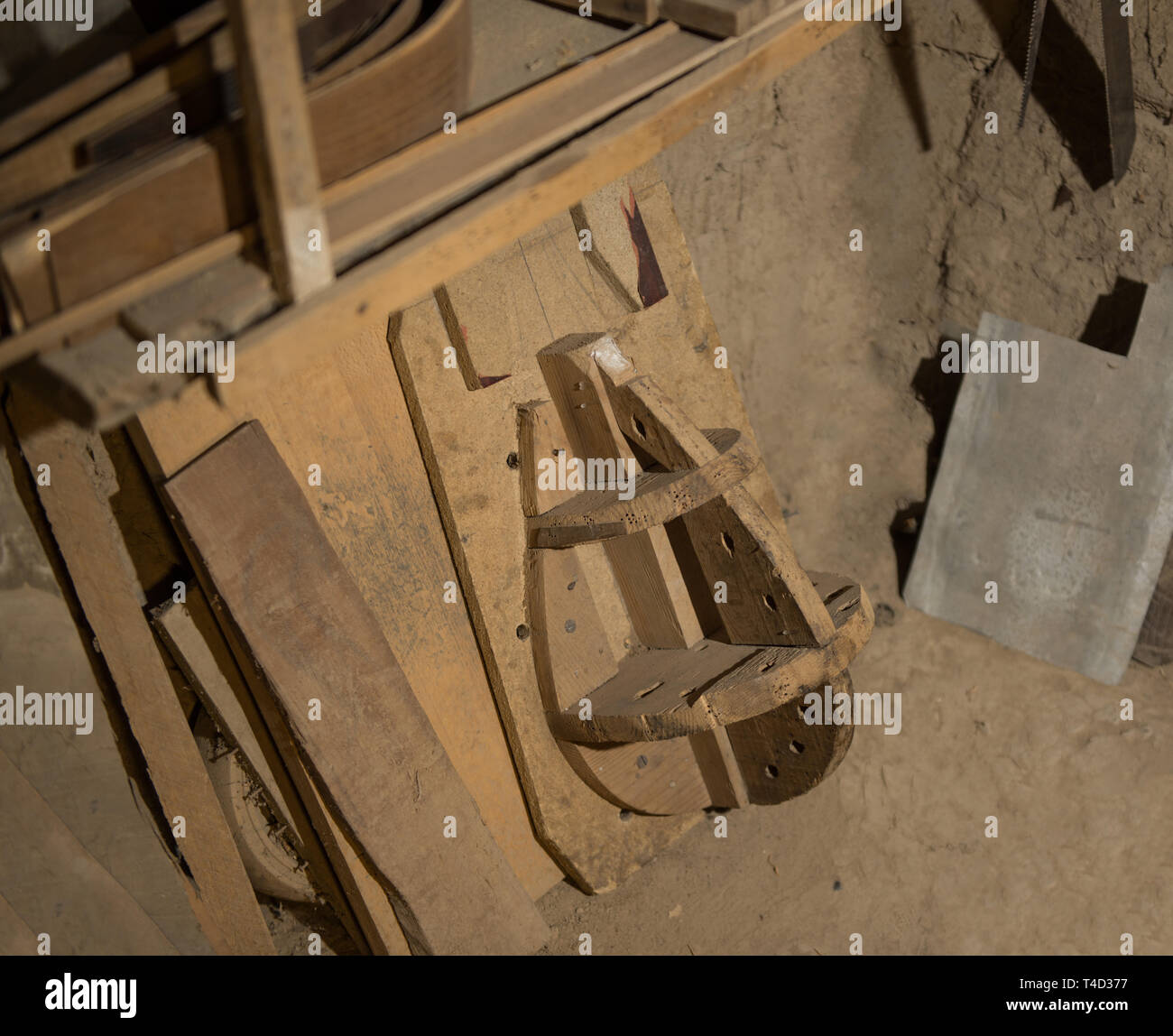 equipment in the workshop for the restoration of ancient musical ...