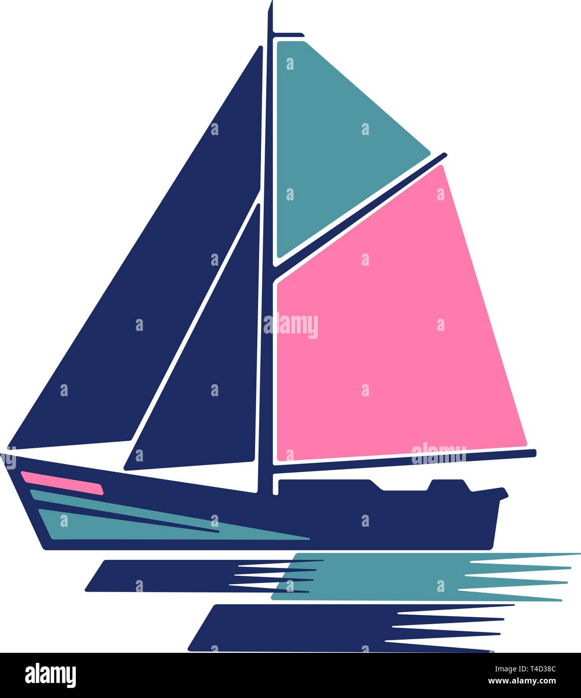 Sailing boat logo vector Stock Vector