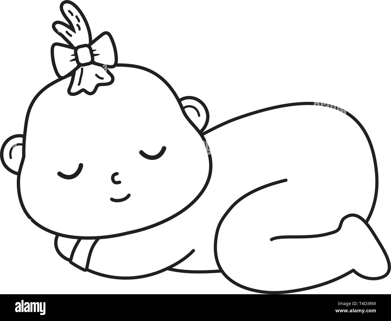 Baby Cartoon Black and White Stock Photos & Images Alamy