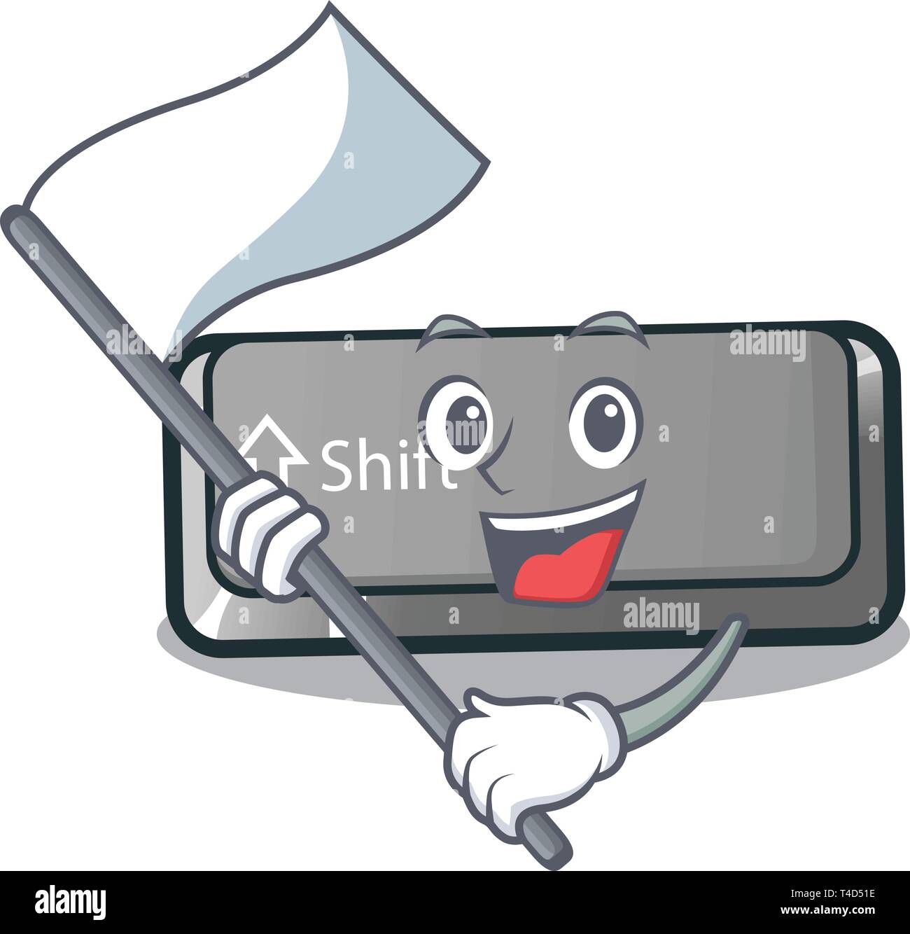 With flag shift button installed in cartoon game Stock Vector Image ...