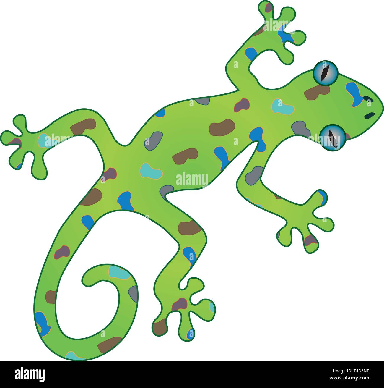 Green gecko Stock Vector