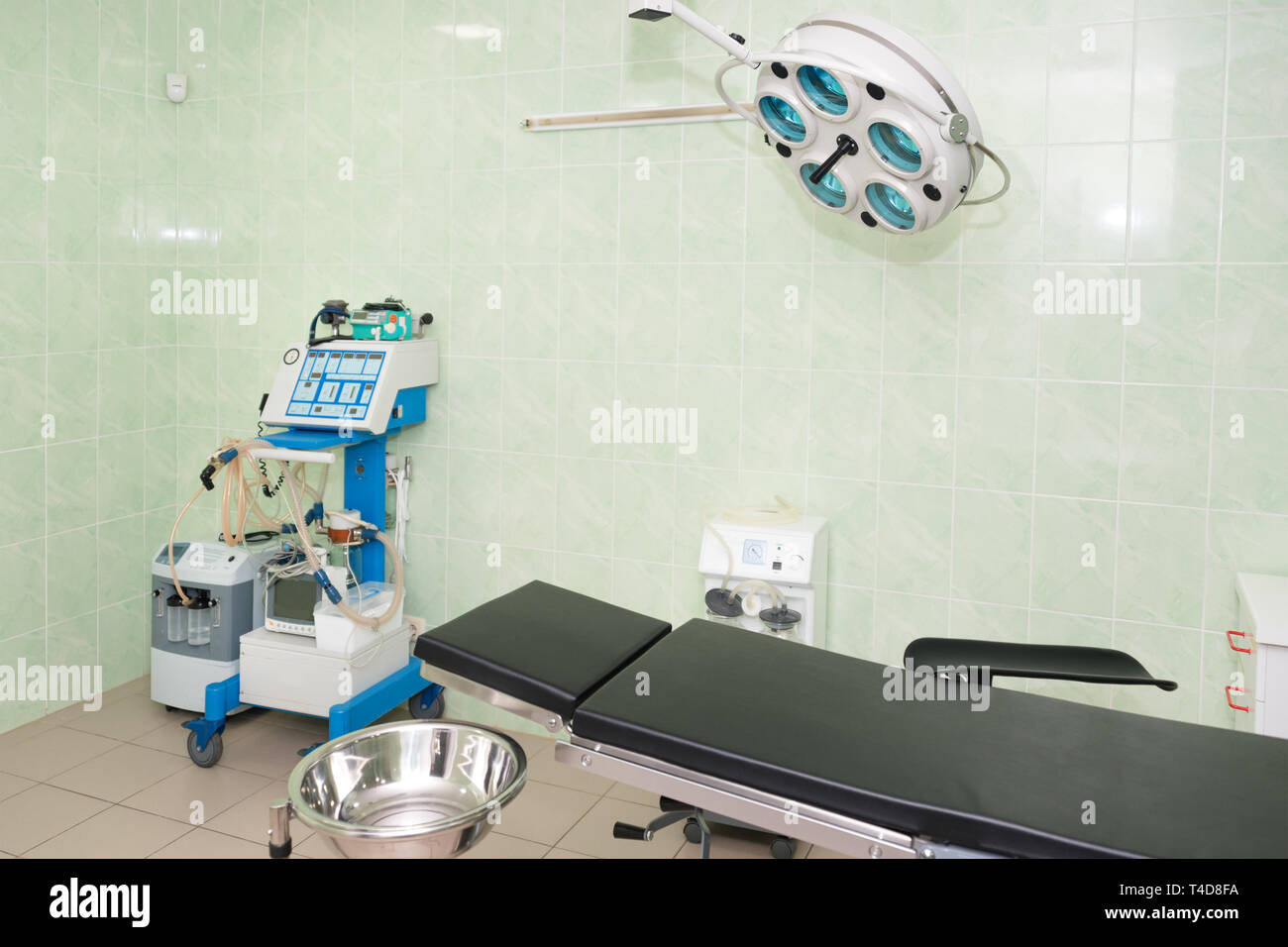 Equipment and medical devices in modern operating room. Surgical room