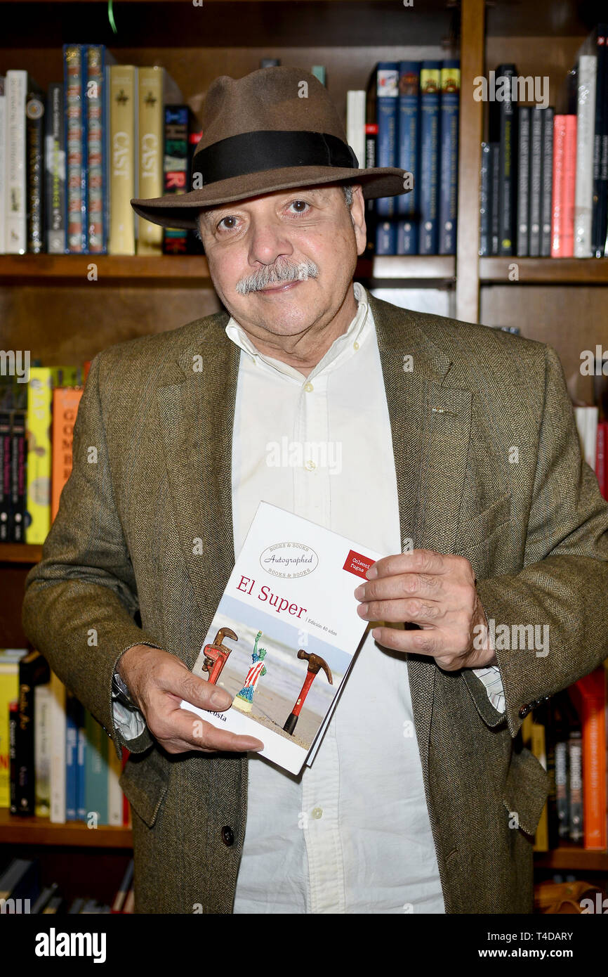 Author Ivan Acosta signs copies of his new book 'El Super (Coleccion Fugas, edicion especial 40 anos)' at Books and Books Gables  Featuring: Ivan Acosta Where: Coral Gables, Florida, United States When: 14 Mar 2019 Credit: Johnny Louis/WENN.com Stock Photo