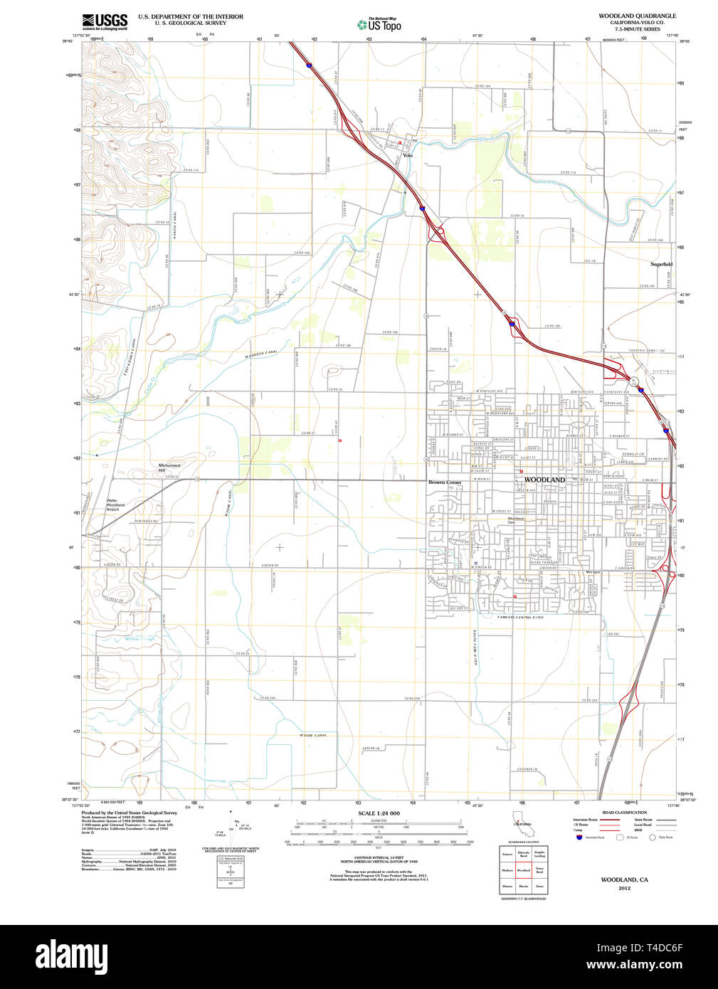 Woodland california map Cut Out Stock Images & Pictures Alamy