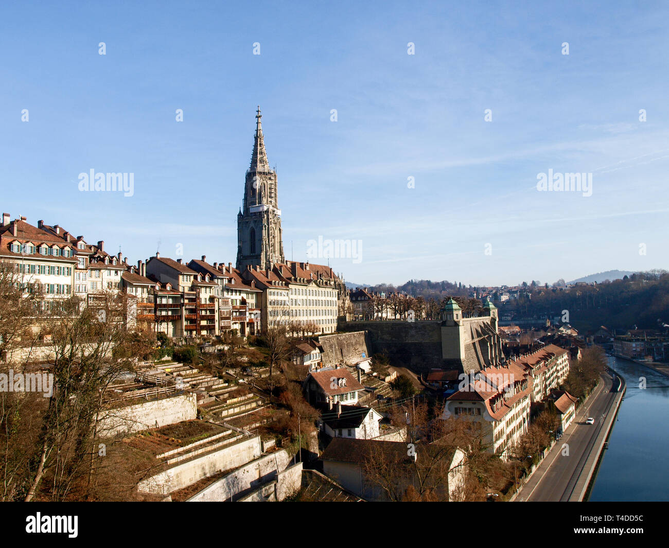 Bern, Switzerland - December 23, 2016: The Old Town of the Capital of the Swiss Confederation Stock Photo