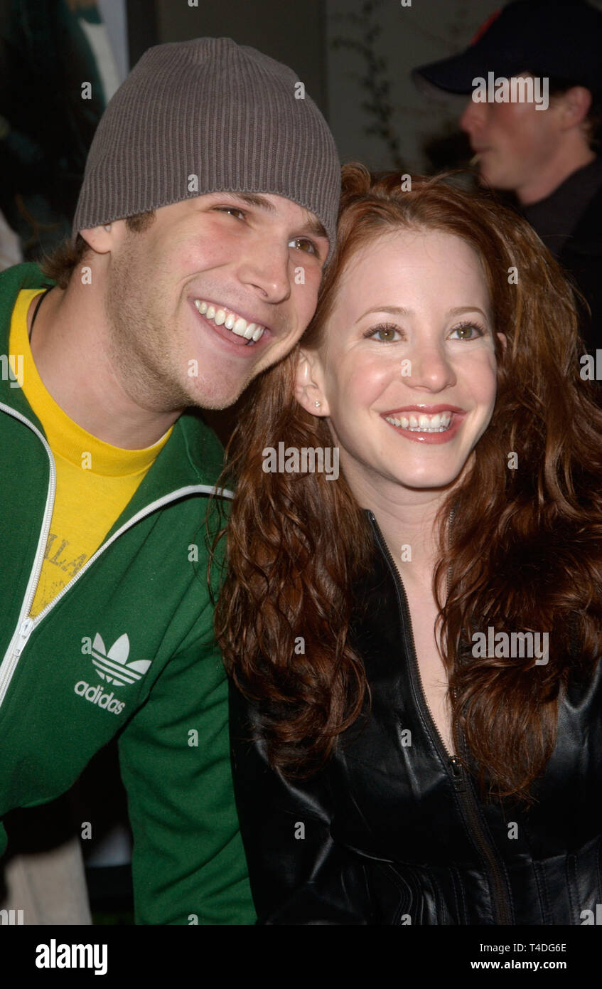 LOS ANGELES, CA. January 27, 2004: Actor BILLY AARON BROWN & actress AMY DAVIDSON at the world premiere, in Hollywood, of The Perfect Score. Stock Photo