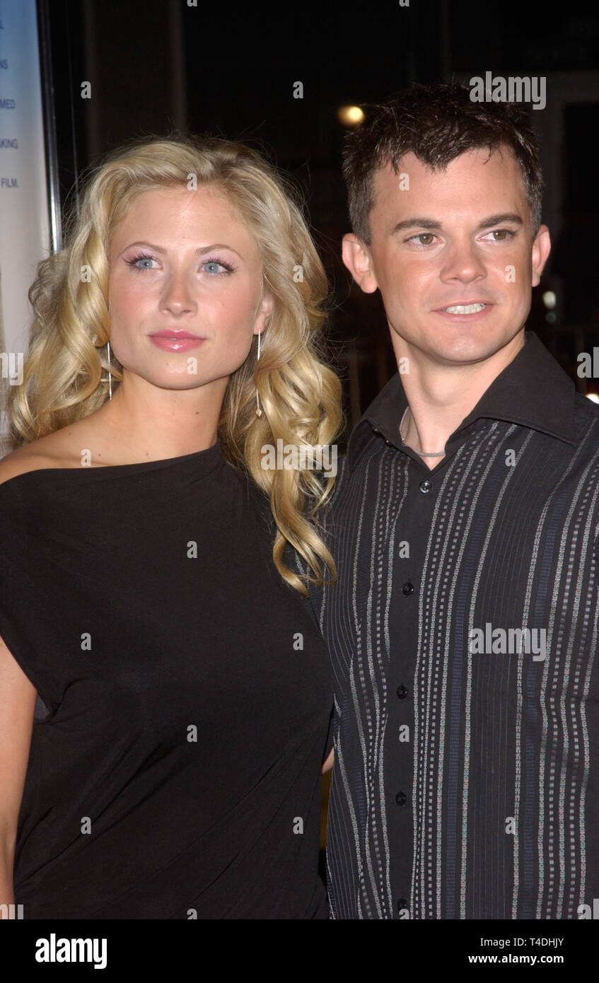LOS ANGELES, CA. February 17, 2004: Actress MOLLY SCHADE & actor TRAVIS  WESTER at the Los Angeles premiere of their new movie EuroTrip Stock Photo  - Alamy