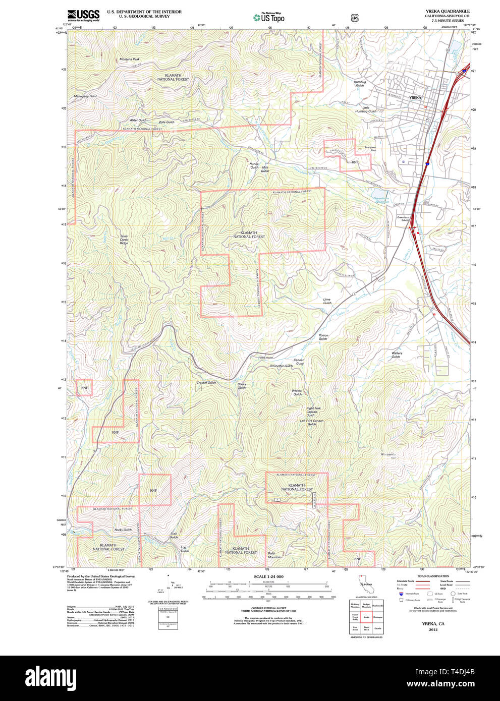 Map of yreka hires stock photography and images Alamy