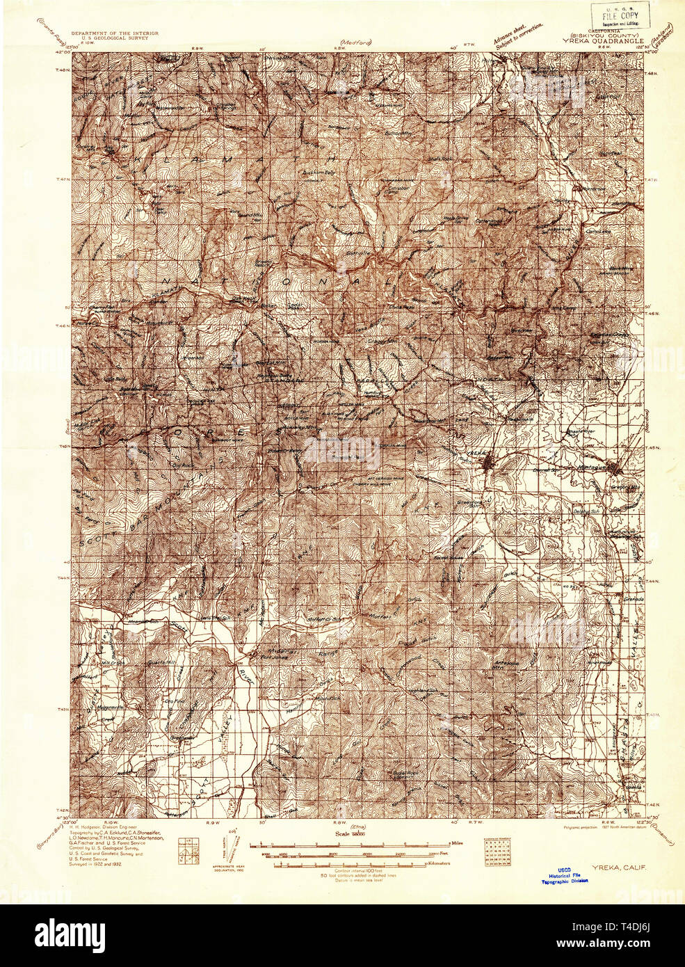 Map of yreka hires stock photography and images Alamy