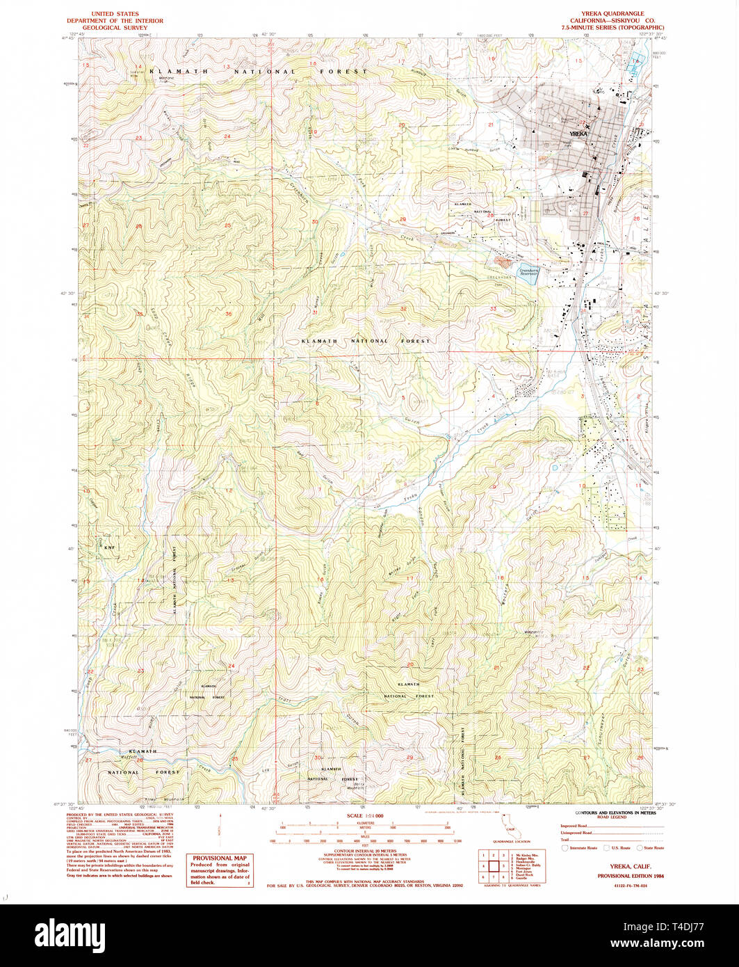 Map of yreka hires stock photography and images Alamy