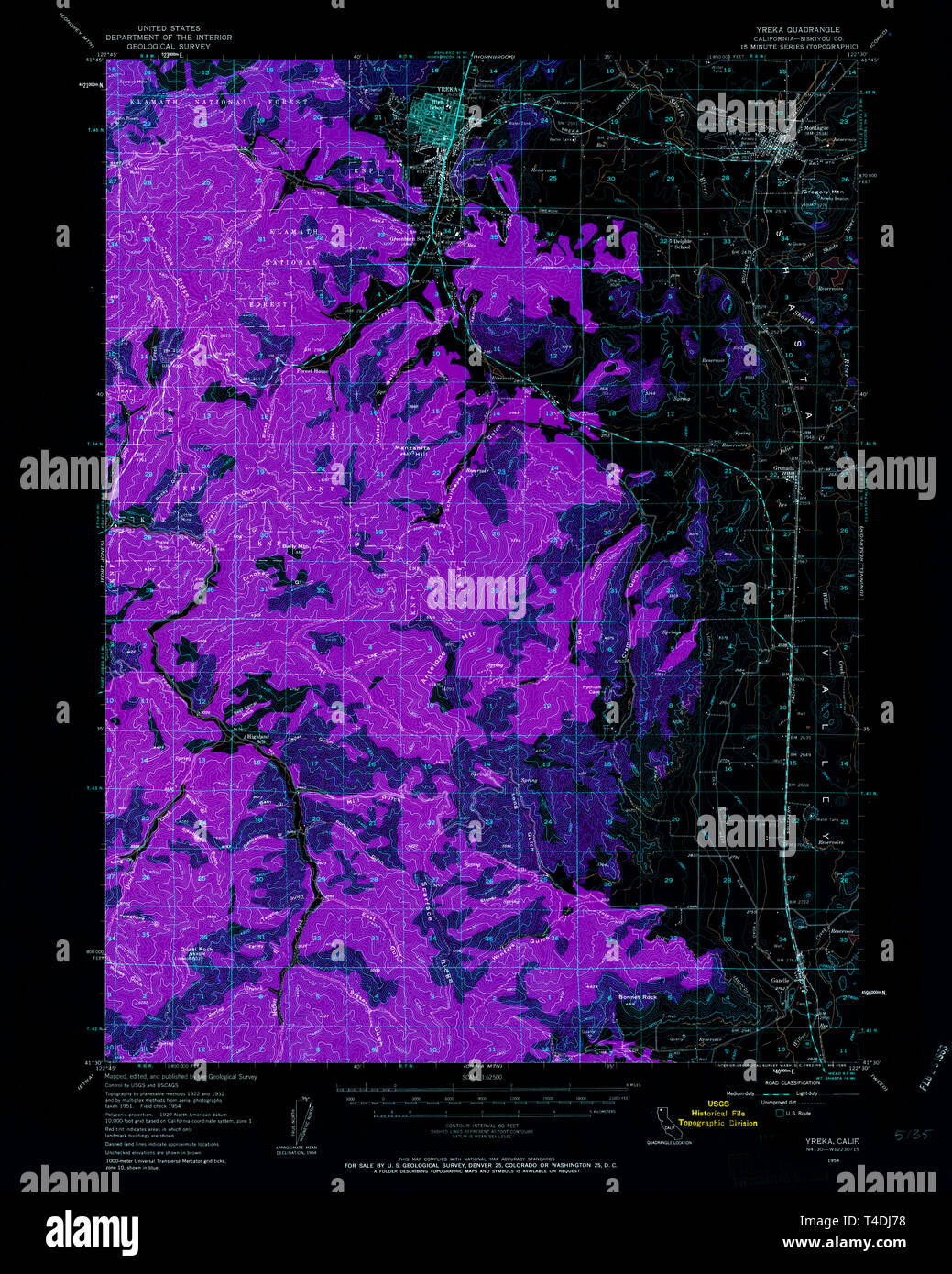 Map of yreka hires stock photography and images Alamy