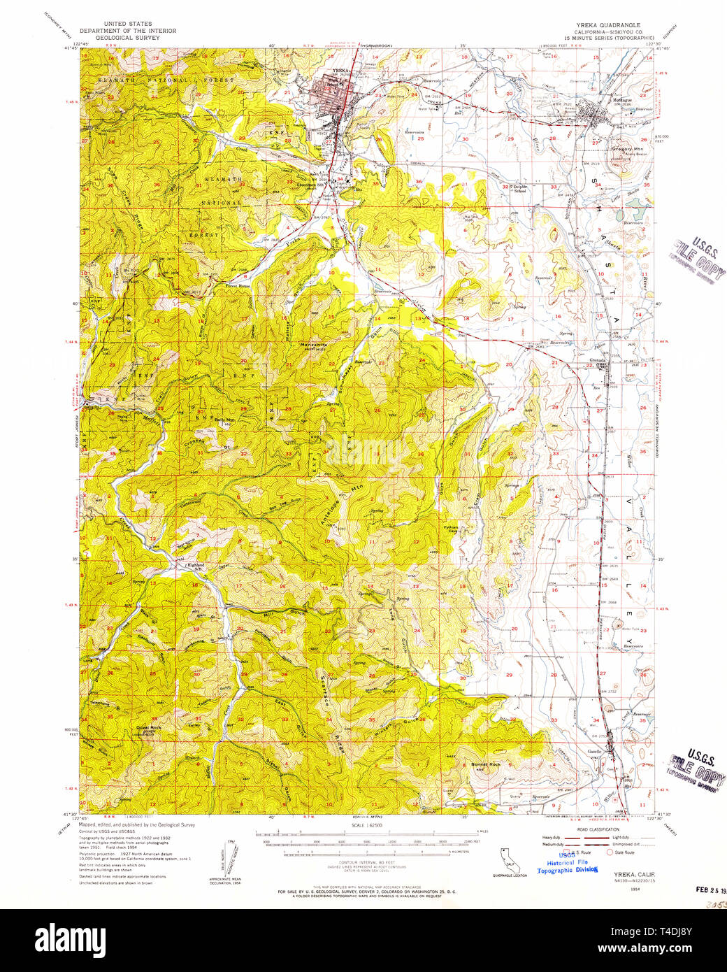 Map of yreka hires stock photography and images Alamy