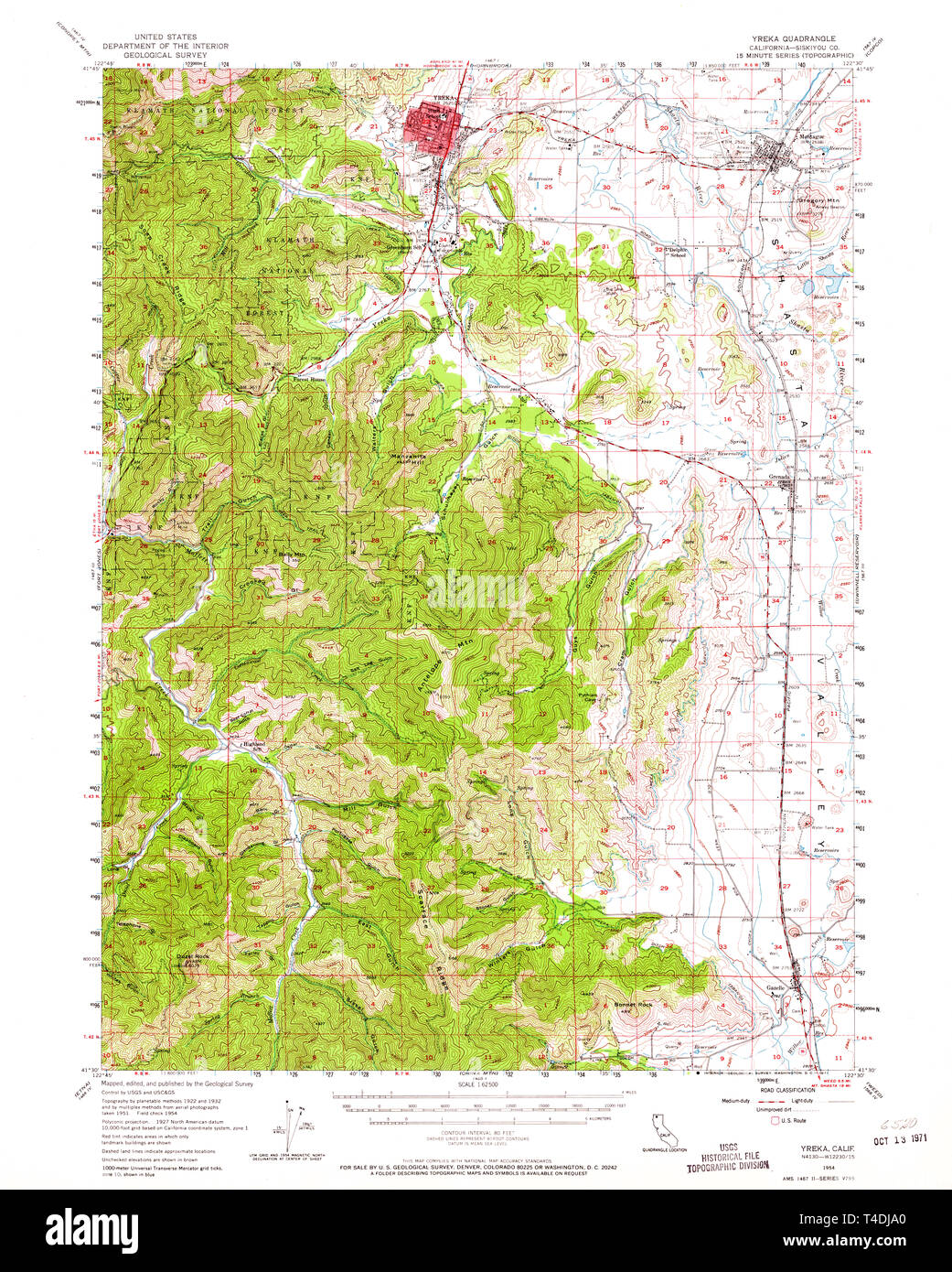 Map of yreka hires stock photography and images Alamy