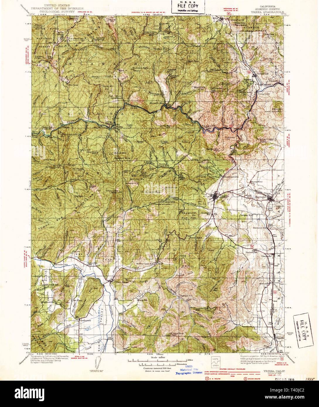 Map of yreka hires stock photography and images Alamy