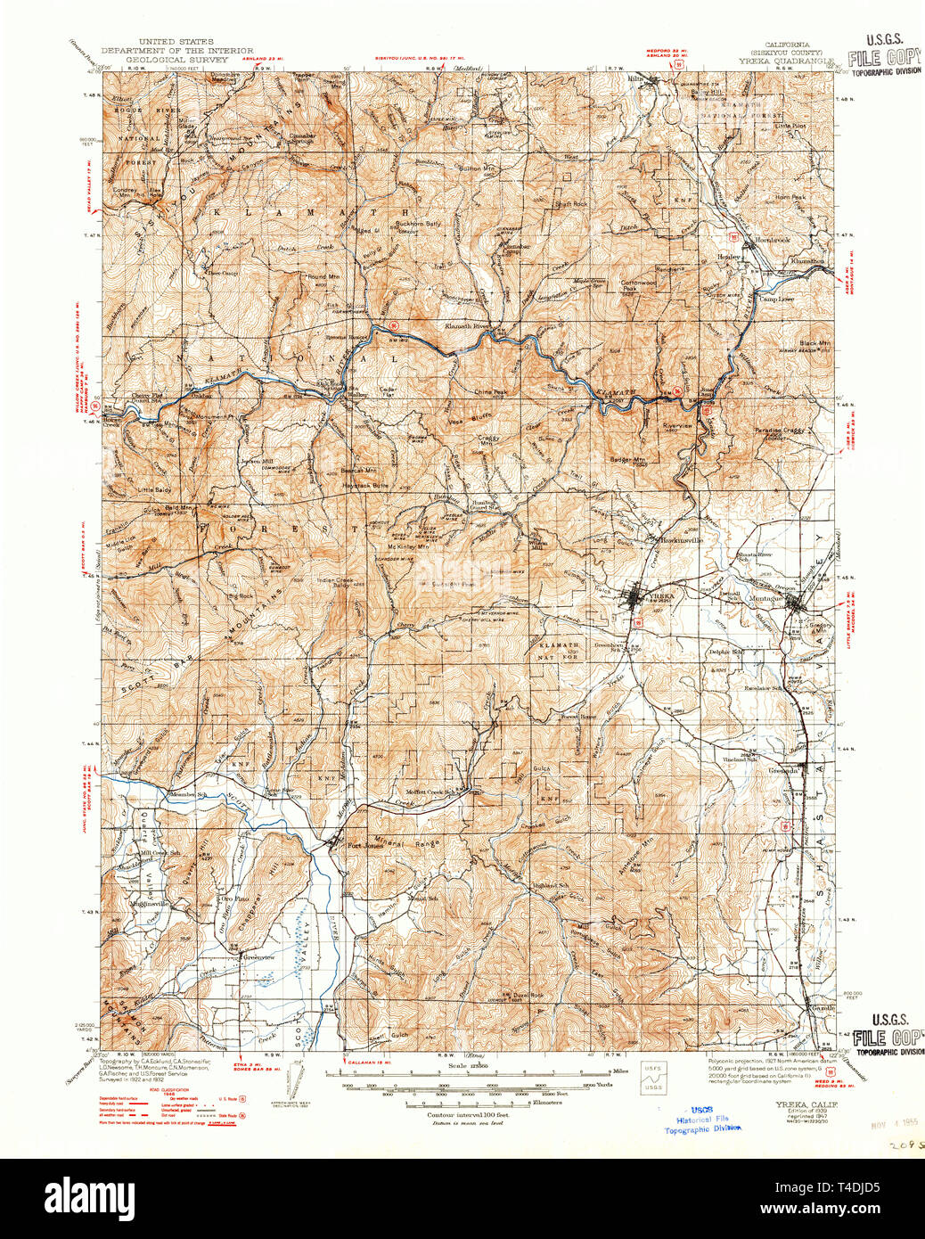 Map of yreka hires stock photography and images Alamy