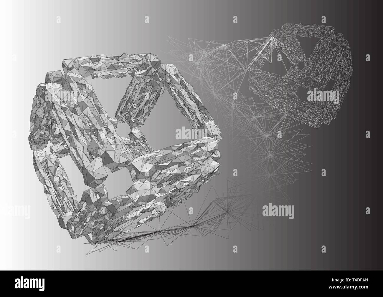 abstract geometric shapes on a gray background Stock Vector