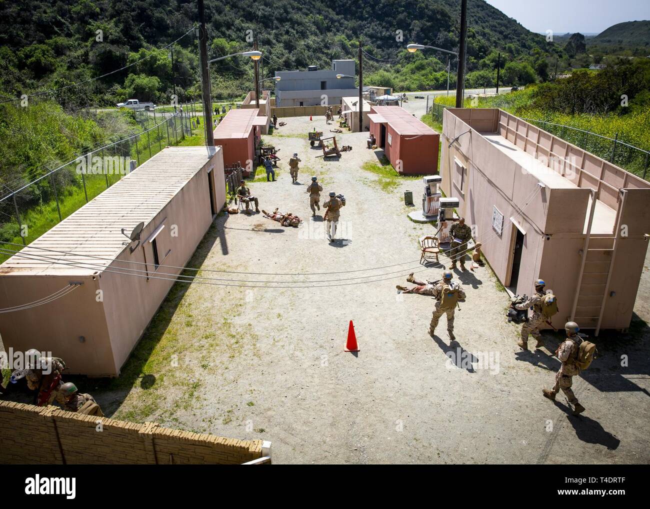 U.S. Navy Sailors with Field Medical Training Battalion West (FMTBW
