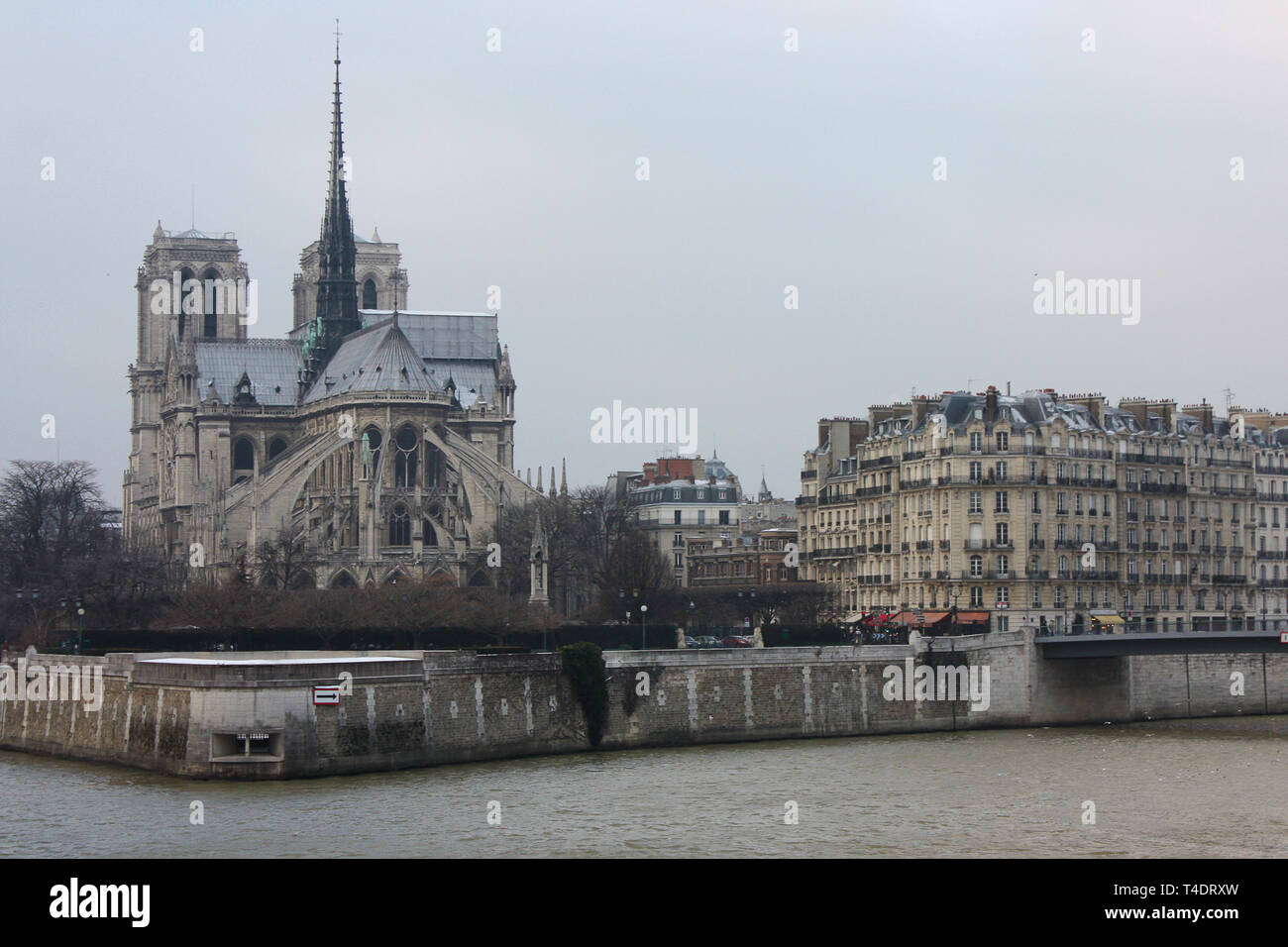 Notre Dame Cathedral - the Cathedral of Paris Stock Photo