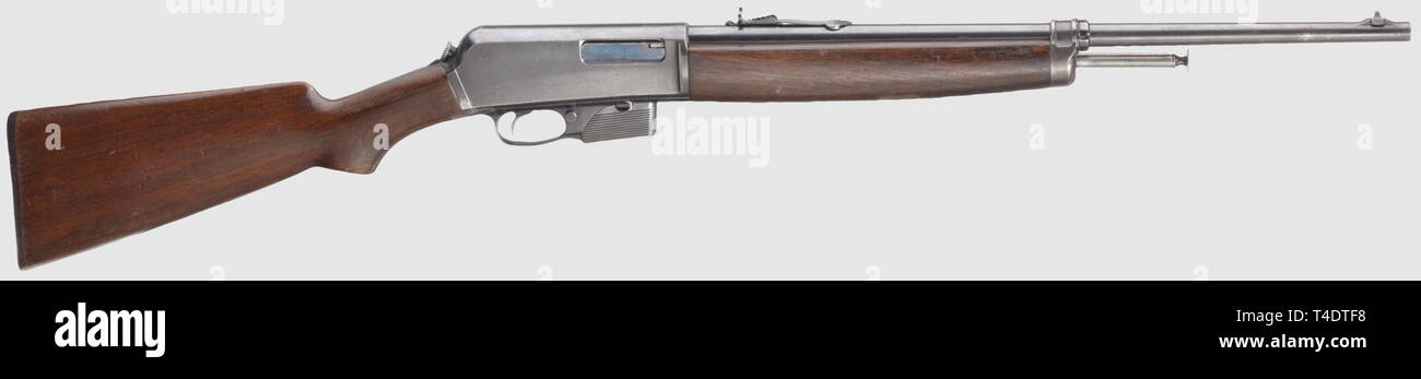 Civil long arms, modern systems, automatic rifle Winchester model 1910, calibre 401, number 89, manufactured 1910, Additional-Rights-Clearance-Info-Not-Available Stock Photo