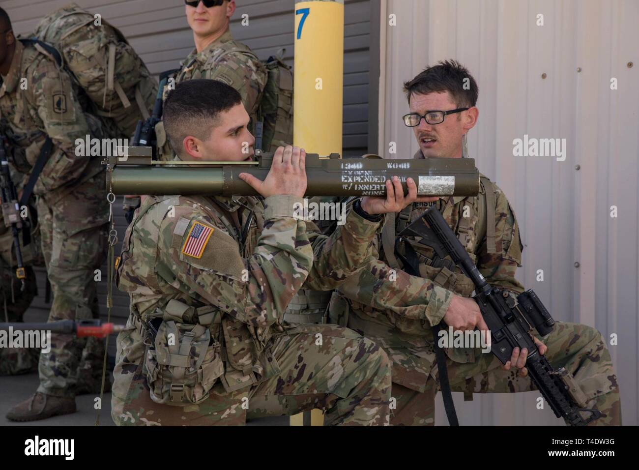 U.S. Army Pfc. Justin Copeland, with the 1st Battalion, 143rd Infantry ...