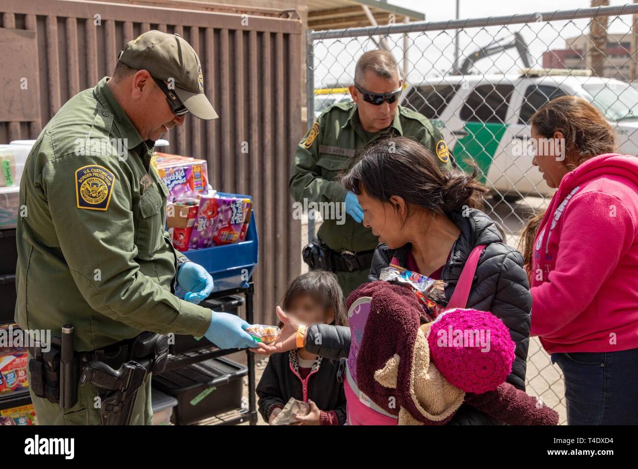 After crossing the international border between the United States and ...