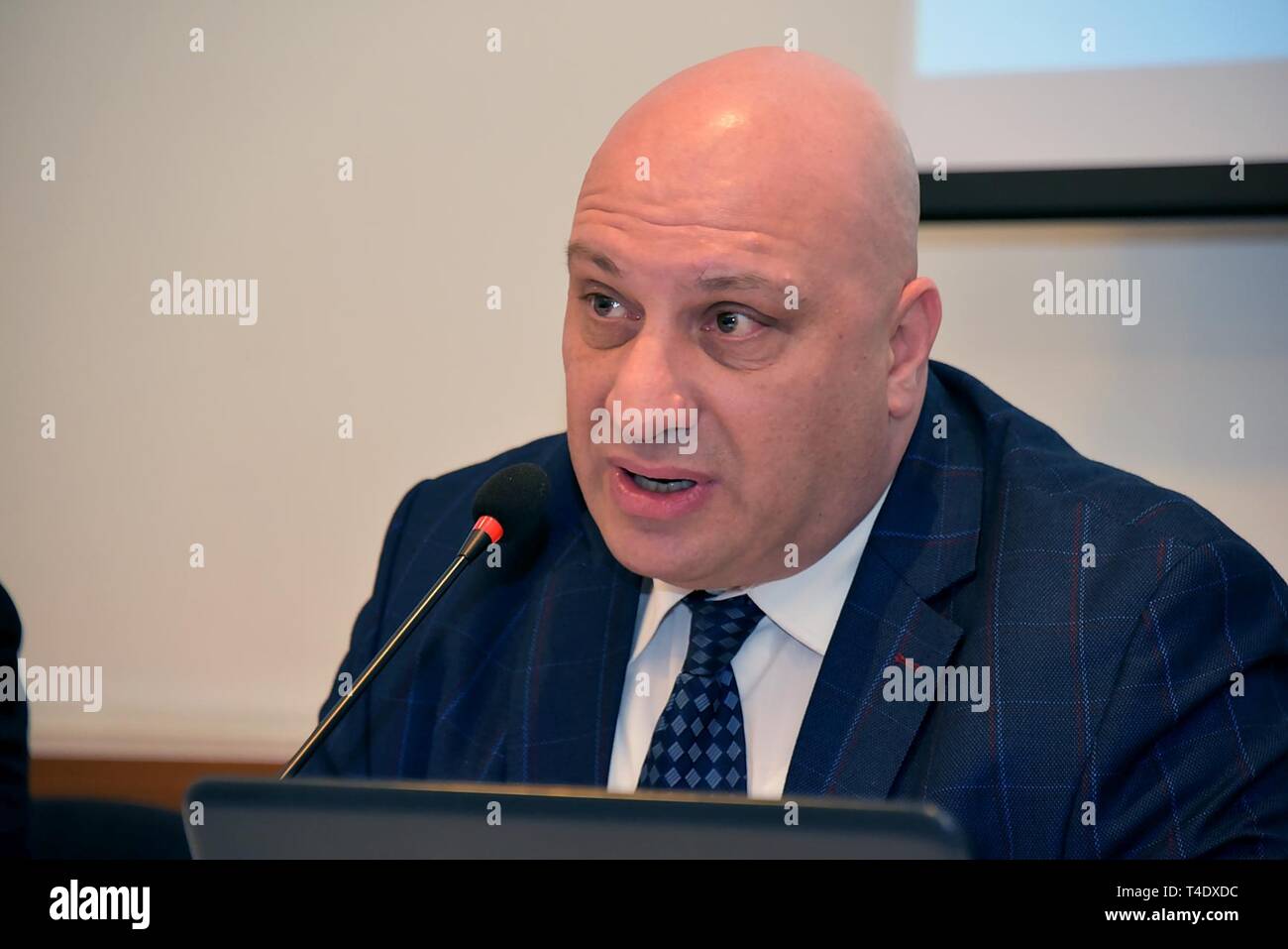 TBILISI, Republic of Georgia (March 20, 2019) - Dr. Nika Chitadze, director  of the Black Sea Regional Geopolitical Research Center in Tbilisi, talks  about “Main Threats and Challenges to Democratic Institutions” the