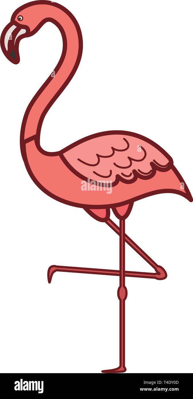 pink flamingo isolated icon Stock Vector Image & Art - Alamy