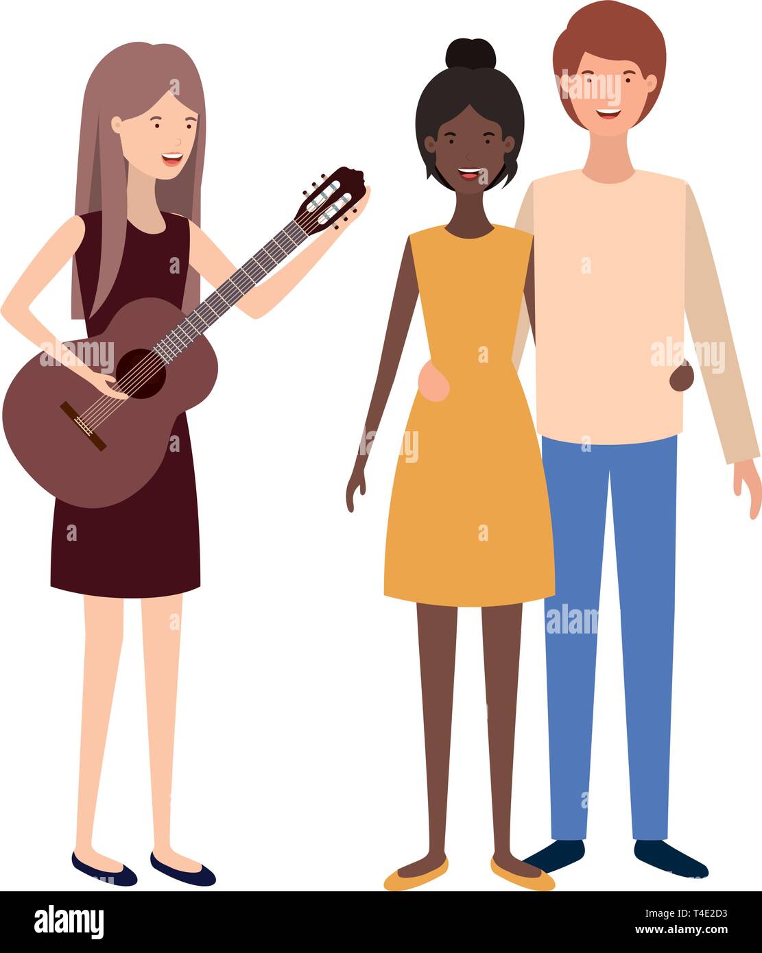 group of people with musical instrument Stock Vector Image & Art - Alamy