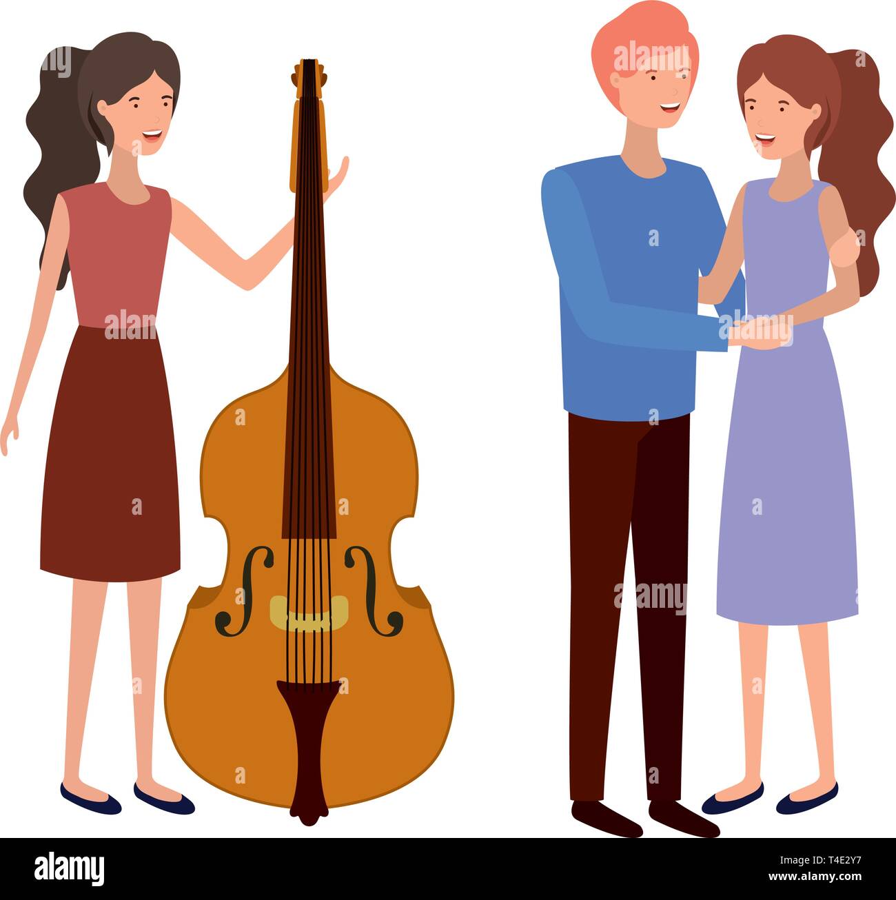 Two Person Instrument group of people with musical instrument Stock Vector Image & Art - Alamy