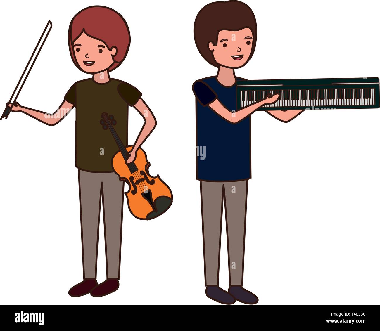 men with musical instruments character Stock Vector Image & Art Alamy