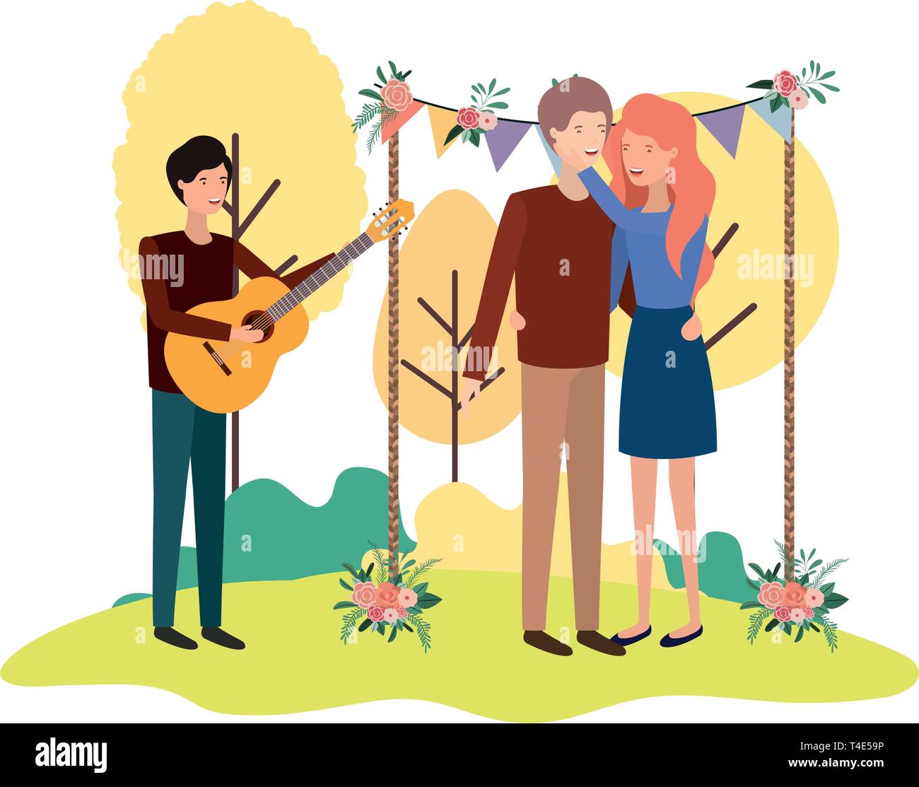 group of people with musical instrument Stock Vector Image & Art - Alamy