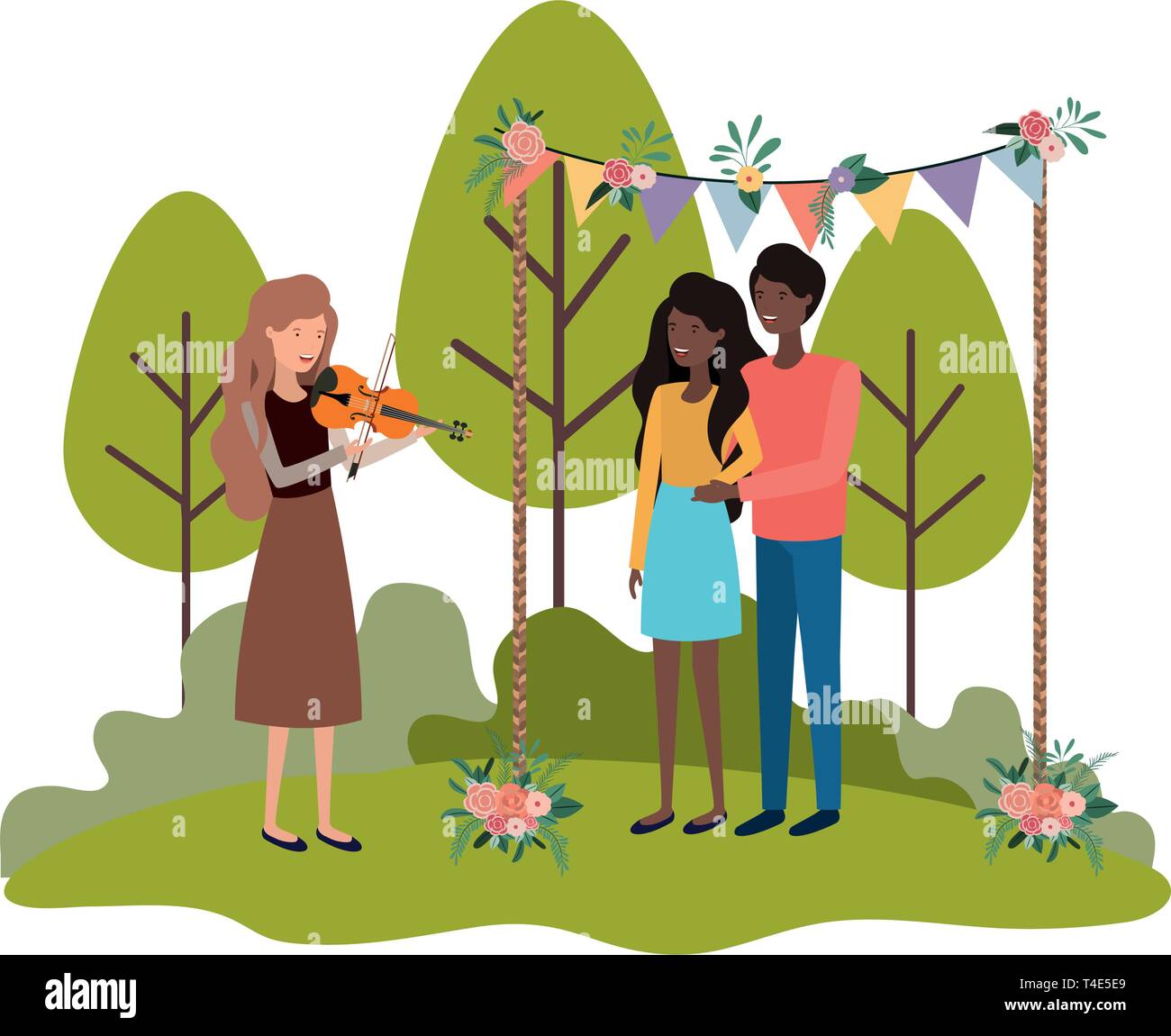 group of people with musical instrument Stock Vector Image & Art - Alamy