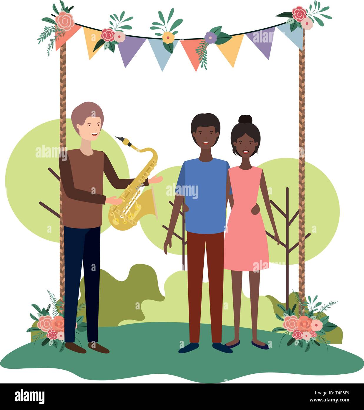 group of people with musical instrument Stock Vector Image & Art - Alamy