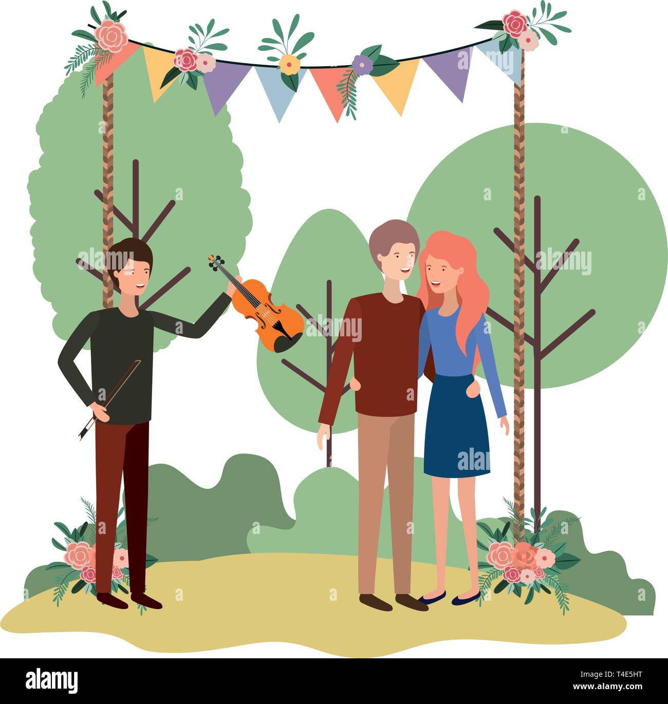 group of people with musical instrument Stock Vector Image & Art - Alamy