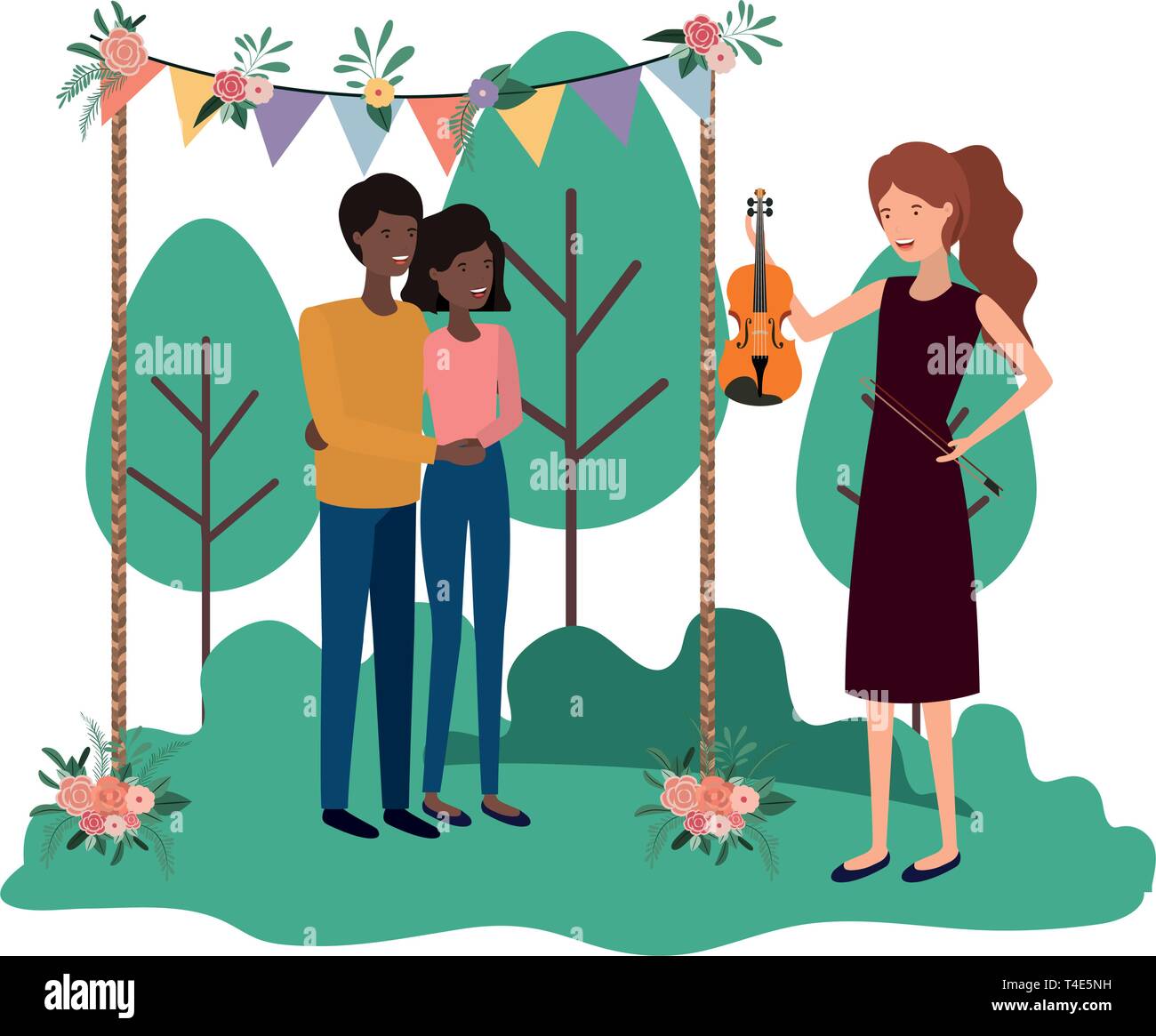 group of people with musical instrument Stock Vector Image & Art - Alamy