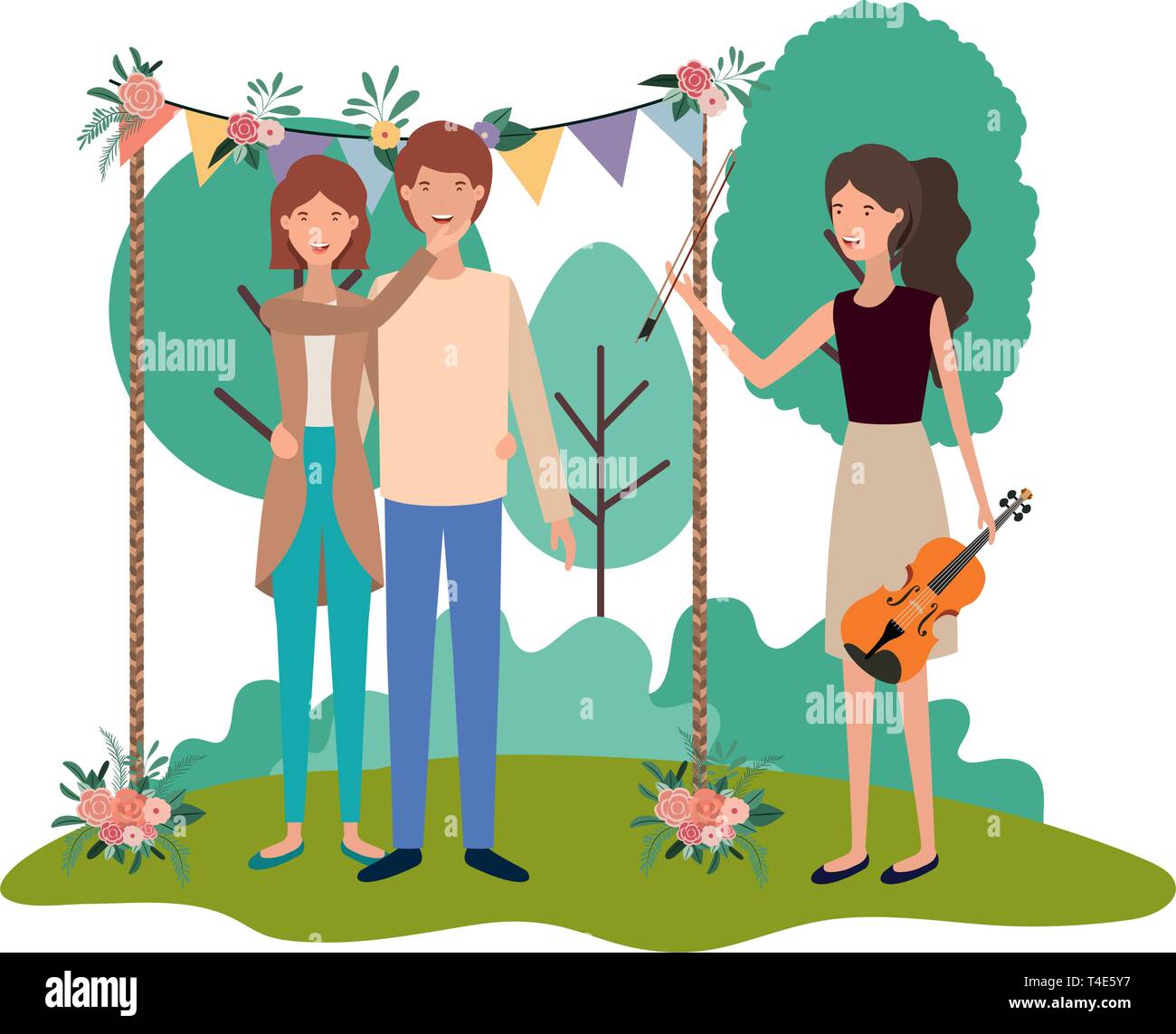 group of people with musical instrument Stock Vector Image & Art - Alamy