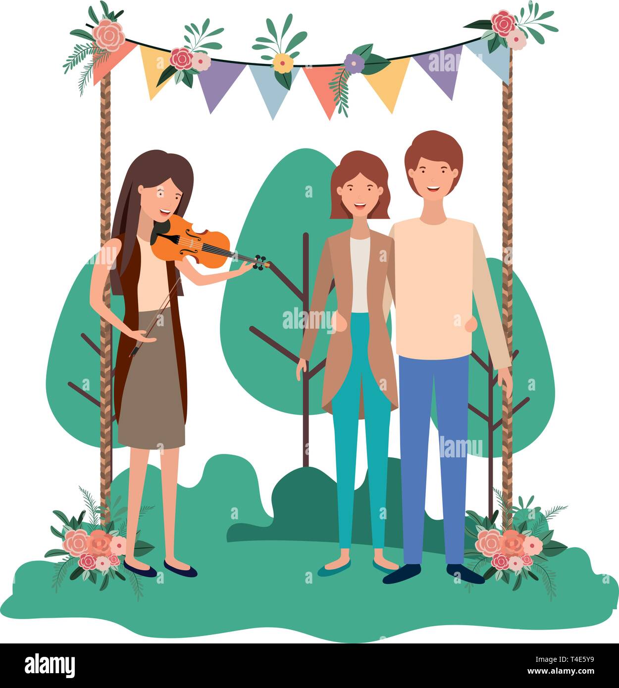 group of people with musical instrument Stock Vector Image & Art - Alamy