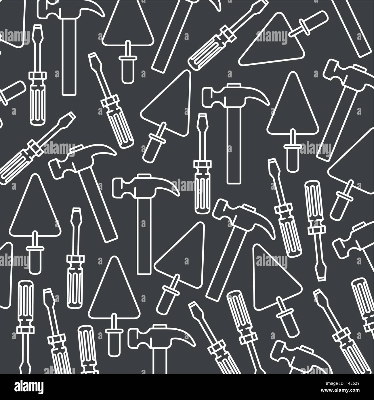 construction tools pattern isolated icon Stock Vector Image & Art - Alamy