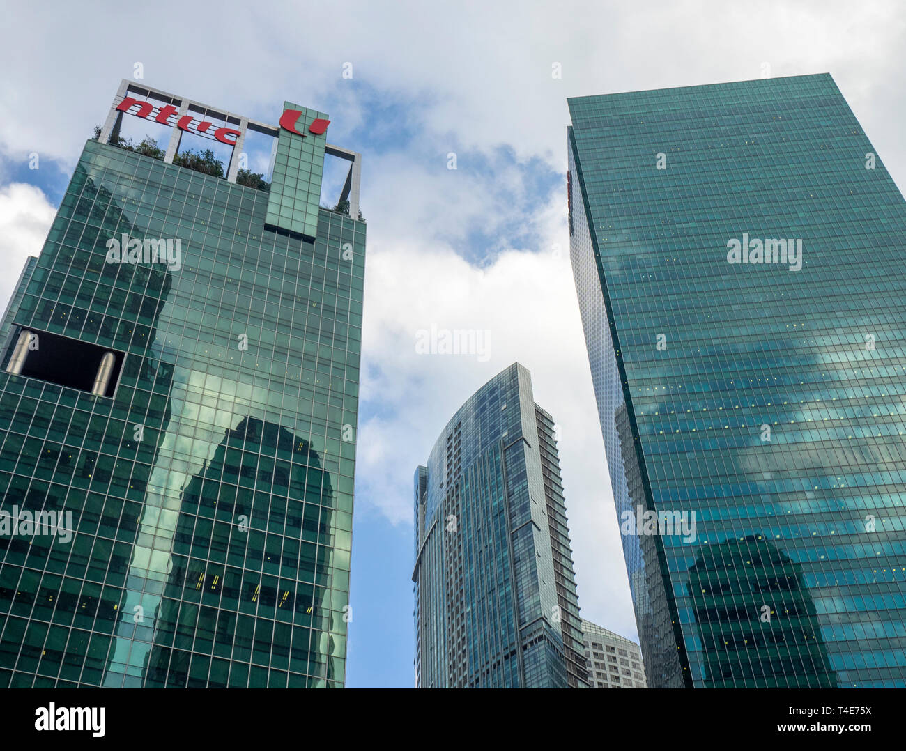 NTUC Centre National Trades Union Congress headquarters glass tower in