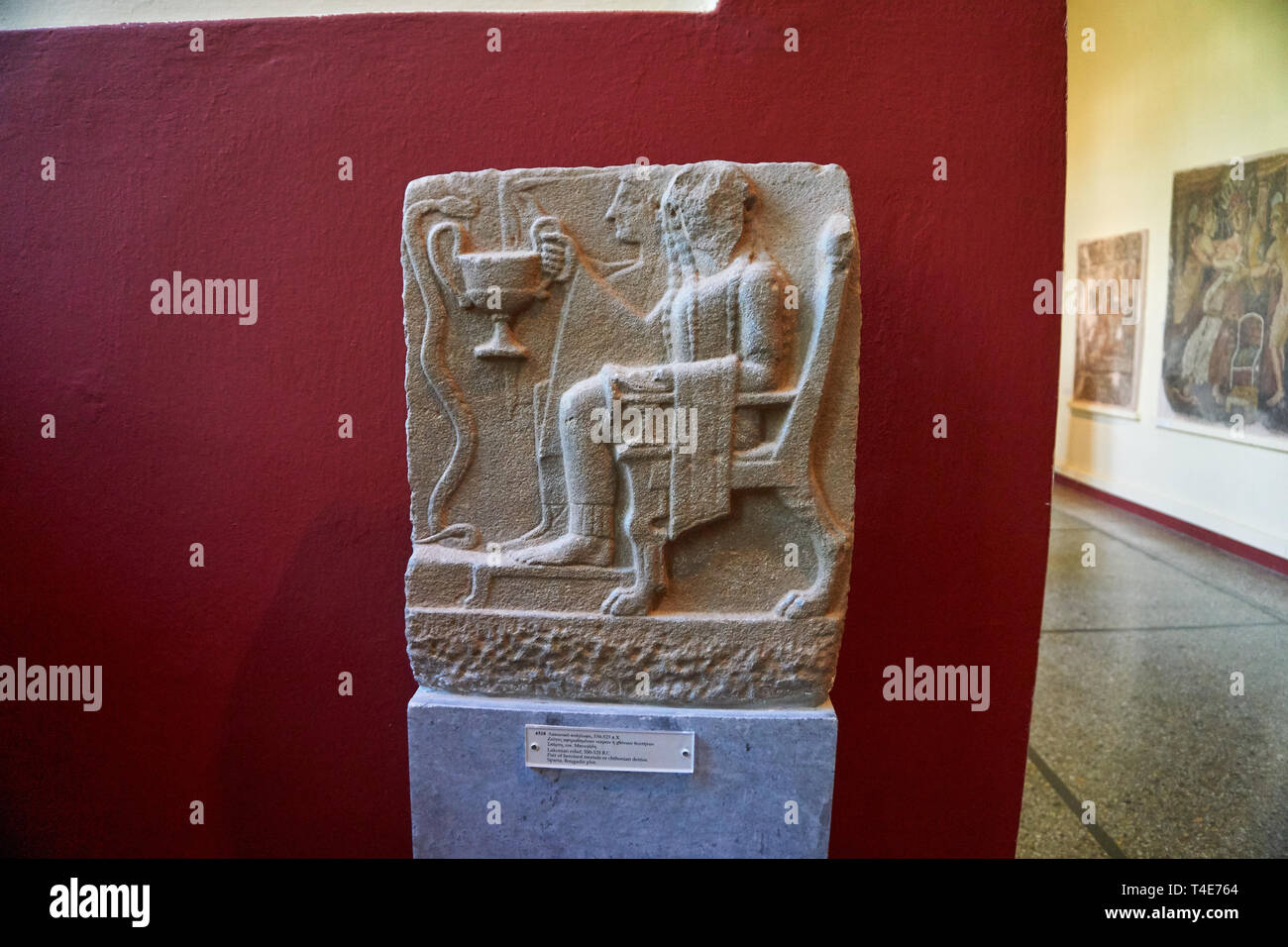 Sparta Science Object Interior view of the Archaeological Museum of Sparta. It houses ...