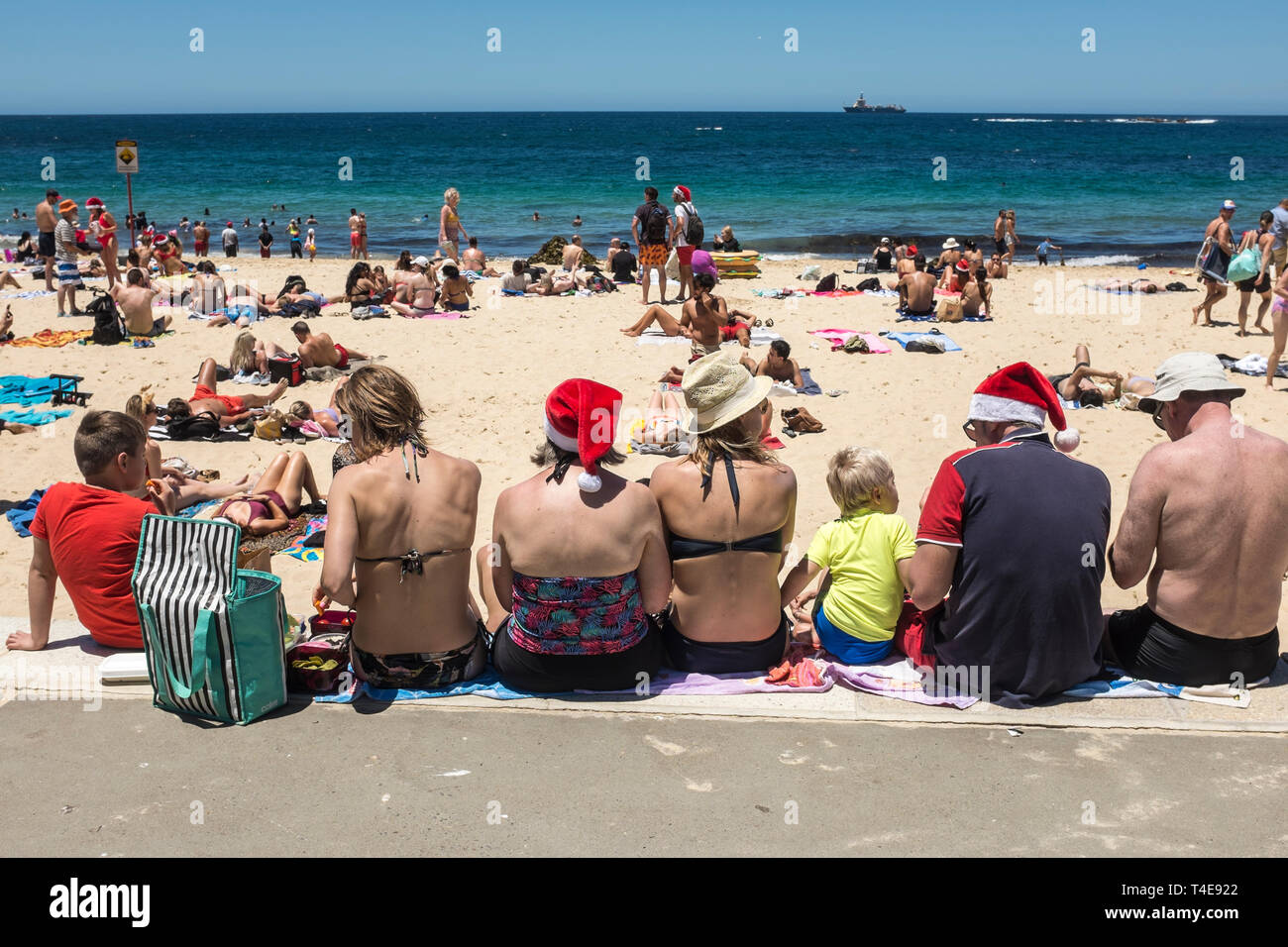 Christmas day in Coogee, Sydney, NSW, Australia Stock Photo