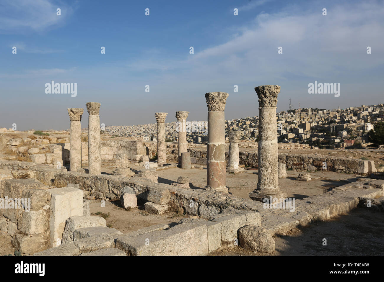 Temple of Hercules at the Citadel, the ancient Roman Philadelphia, Amman,  Jordan Stock Photo - Alamy