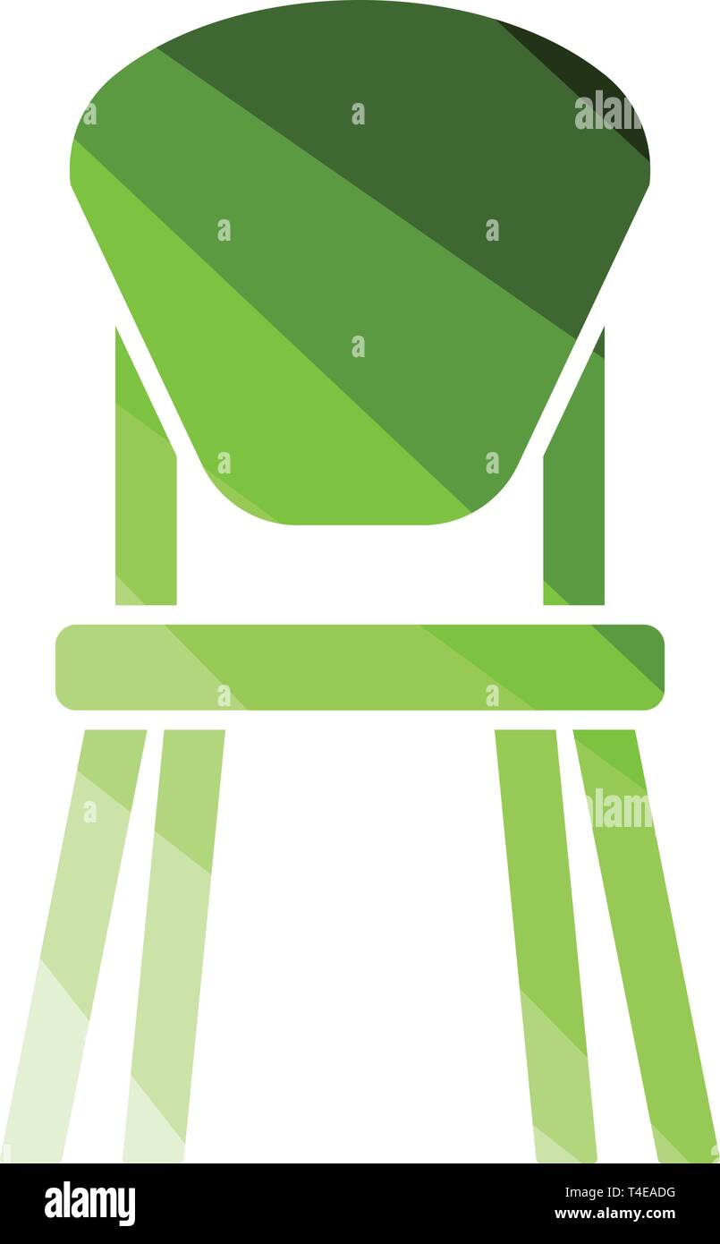 Child chair icon. Flat color design. Vector illustration Stock Vector ...
